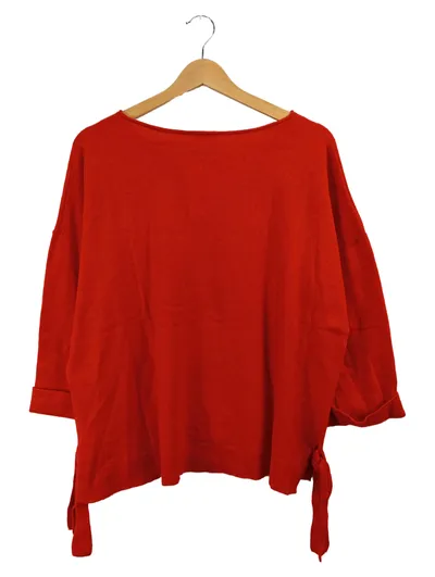 Chelsea Rose Damen Pullover Gr. 42 XL Rot Casual Kaschmir Wolle Oversized