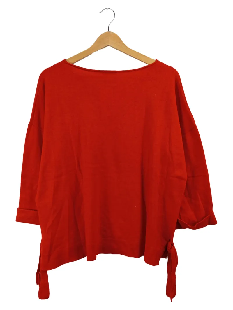 Chelsea Rose Damen Pullover Gr. 42 XL Rot Casual Kaschmir Wolle Oversized 2