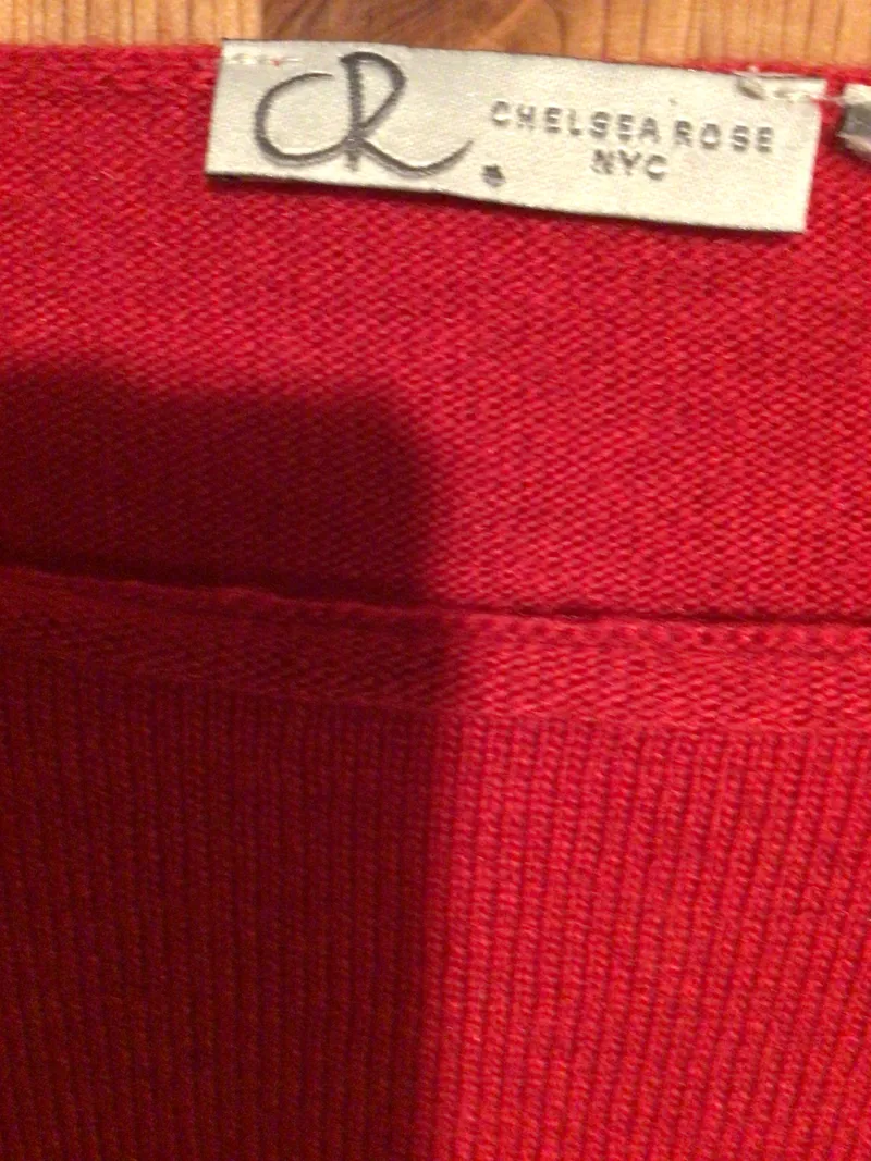 Chelsea Rose Damen Pullover Gr. 42 XL Rot Casual Kaschmir Wolle Oversized 3