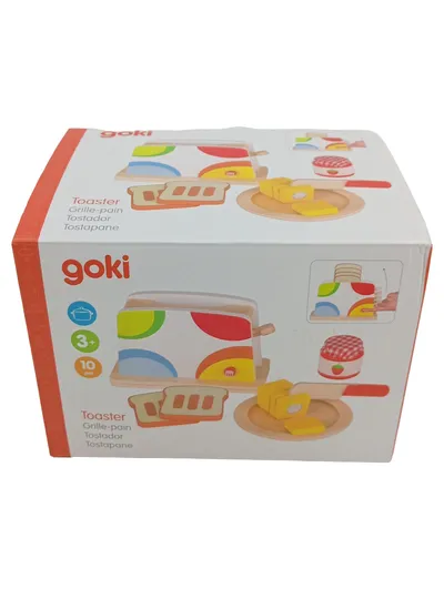 goki Holz Toaster Spielküchenzubehör Kinder Mehrfarbig 10-teilig