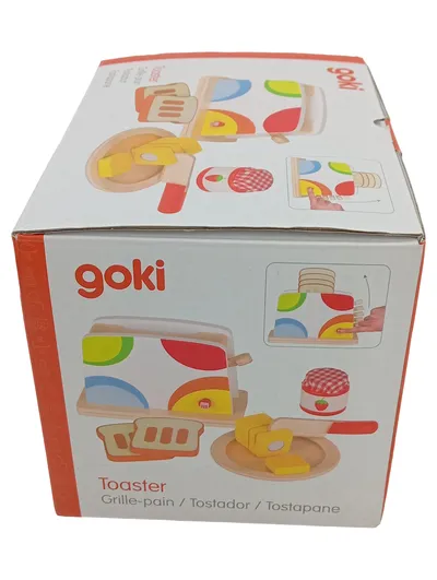 goki Holz Toaster Spielküchenzubehör Kinder Mehrfarbig 10-teilig