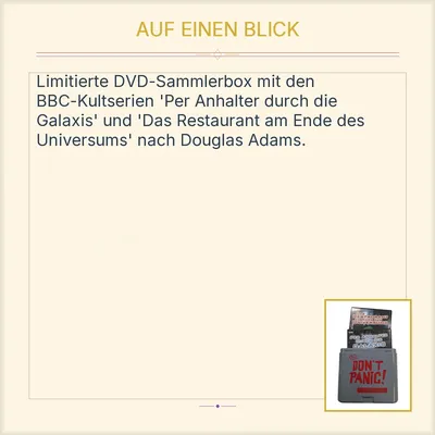 Per Anhalter durch die Galaxis & Das Restaurant am Ende des Universums 2 DVDs
