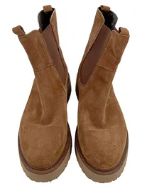 COX Damen Stiefeletten Chelsea Boots Wildleder Braun Gr. 38 2