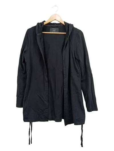 Street One Damen Sweatjacke Kapuze Schwarz Gr. 38 M Baumwolle Casual