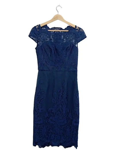 Chi Chi London Spitzenkleid Damen Gr. 34 XS Blau Elegant Abendkleid Festlich