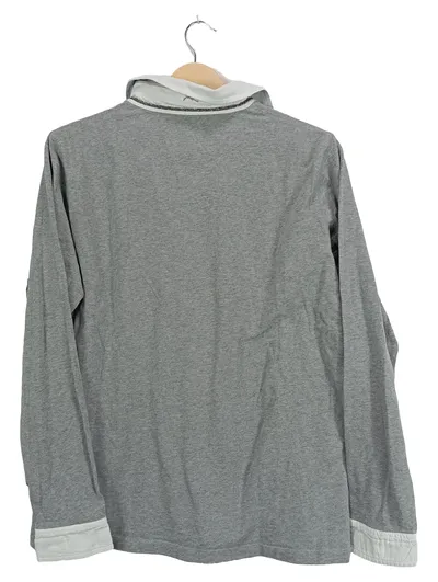 BRAX Damen Poloshirt Langarm Gr. 44 XXL Grau Casual