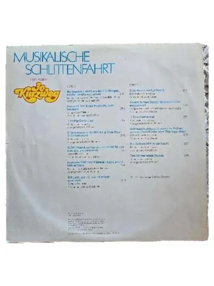 Jo Kurzweg Musikalische Schlittenfahrt Vinyl LP Amiga Weihnachten Schlager 2