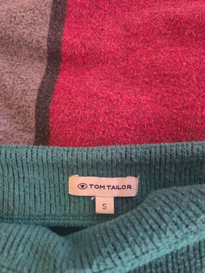 Tom Tailor Damen Pullover Langarm Petrol Rippstrick Gr. S 36