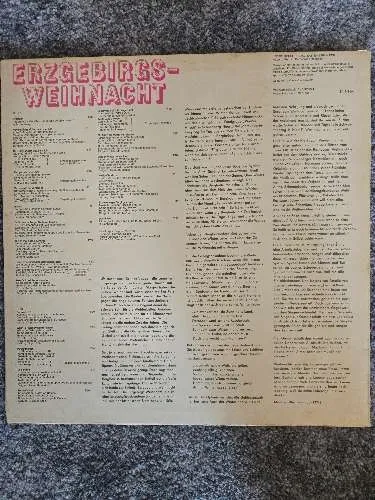 Erzgebirgs-Weihnacht Vinyl LP Eterna Album Weihnachten DDR 2