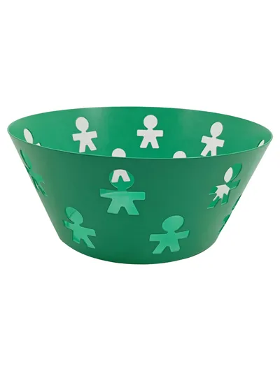 Alessi People Durchbruchschale Dekoschale Metall Grün 21x8 cm Designschale
