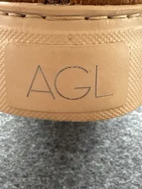 AGL Damen Stiefel Stiefeletten Braun Wildleder Fell gefüttert Gr 38 3