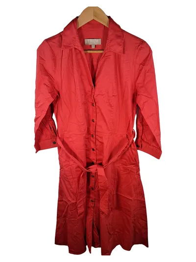 THOM by Thomas Rath Hemdblusenkleid Damen Rot Gr. 34 Baumwolle