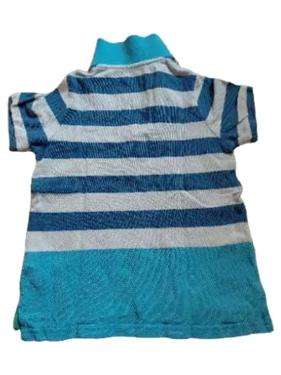 Mini Boden Kinder Poloshirt gestreift Blau Gr. 104