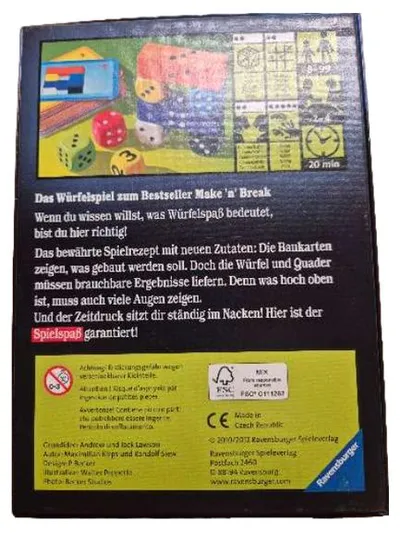 Ravensburger Make 'n' Break Würfelspiel Geschicklichkeitsspiel Familienspiel