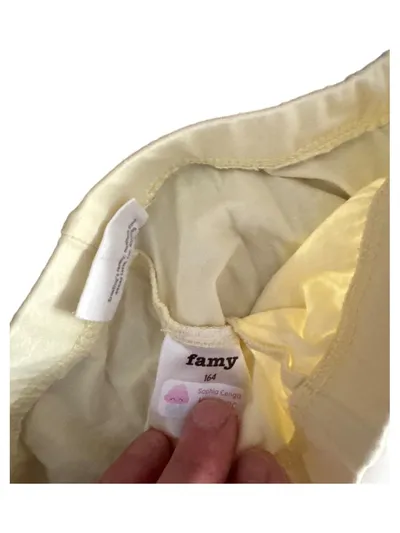 Famy Mädchen Shorts Radlerhose Capri Gelb Gr. 164 Baumwolle