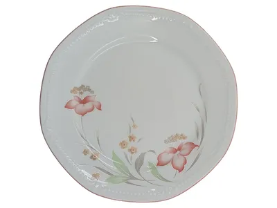 Mitterteich Essteller Keramik Weiß Blumendekor 20 cm Klassisch
