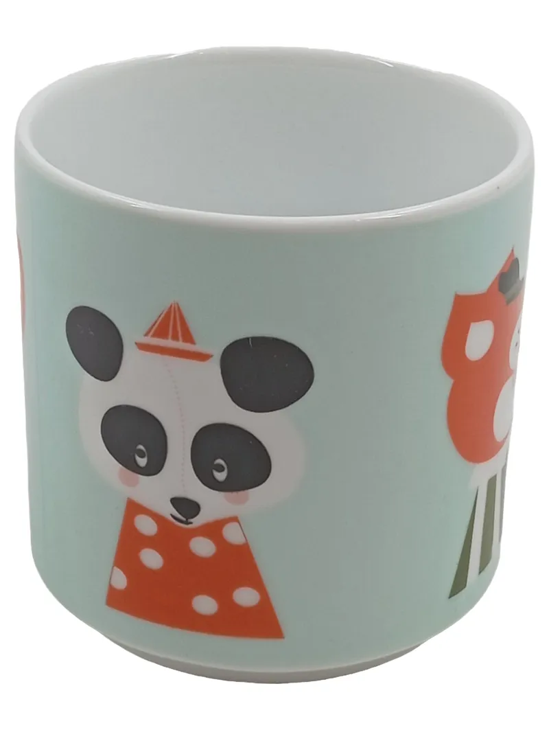 Ferm Living Kindertasse Kids Cup Porzellan Türkis Fuchs Bär 250ml 1
