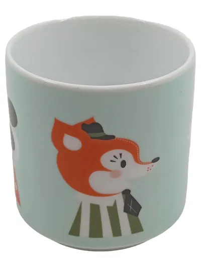 Ferm Living Kindertasse Kids Cup Porzellan Türkis Fuchs Bär 250ml