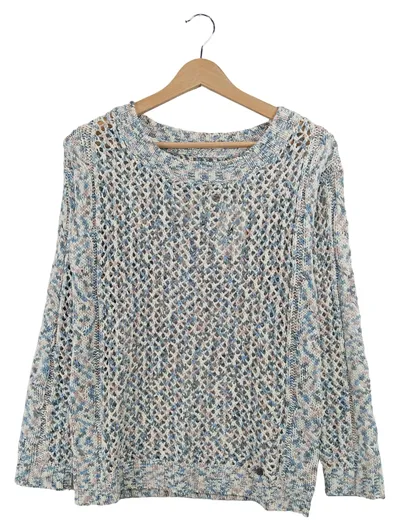 Pepe Jeans London Damen Pullover Strickpullover Lochmuster Mehrfarbig Gr. 38 M