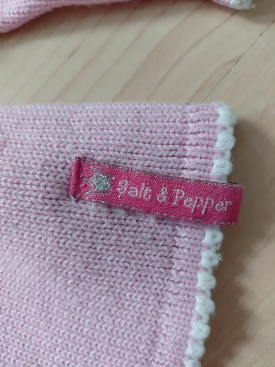 Salt & Pepper Strickjacke Mädchen Rosa Herz Muster Gr. 104