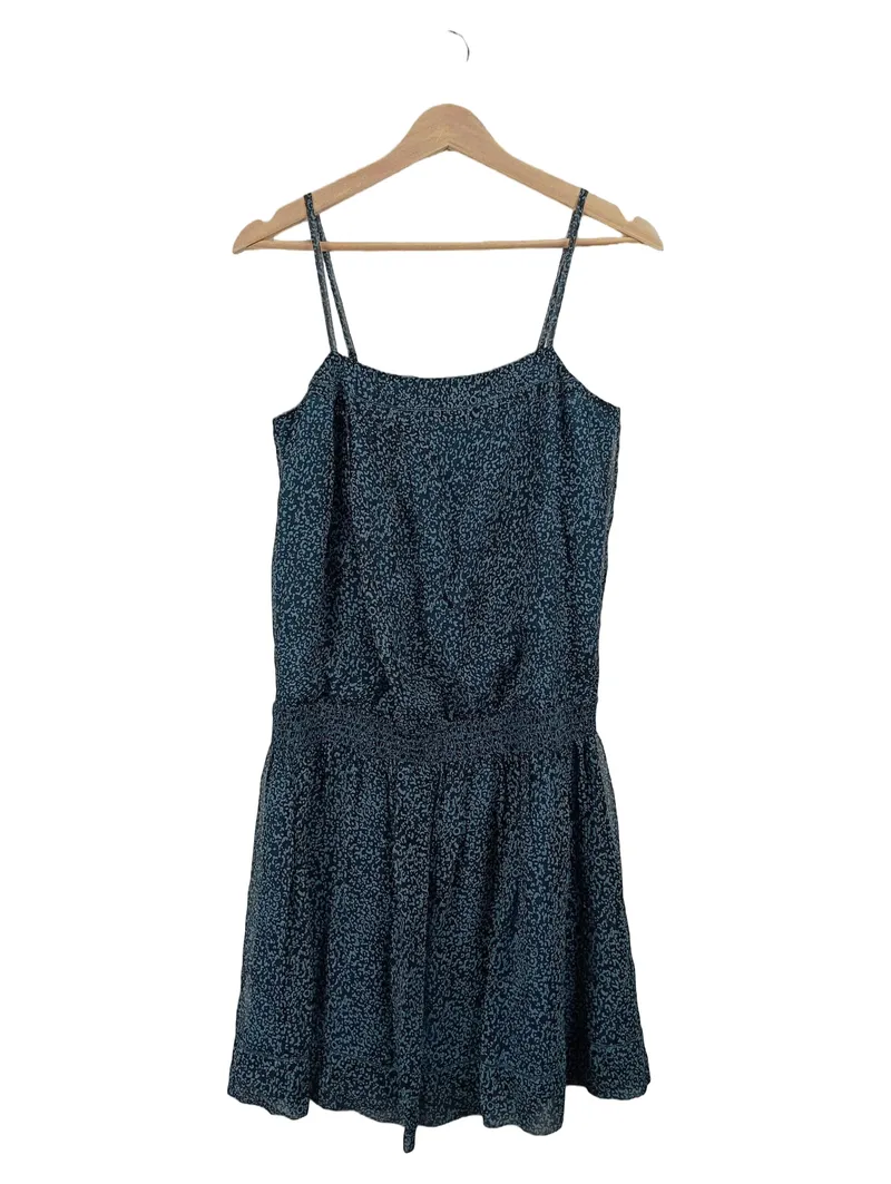 Essentiel Antwerp Sommerkleid Damen Gr. 36 Blau Viskose Tierdruck Trägerkleid 1