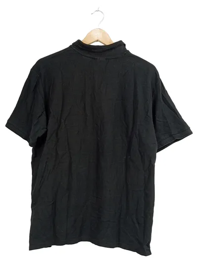 Smog Poloshirt Herren Gr. 50 L Schwarz Basic Kurzarm Baumwolle