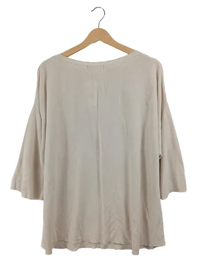 Cartoon Damen Pullunder 3/4-Arm Beige Gr. 40 L 100% Lyocell Basic