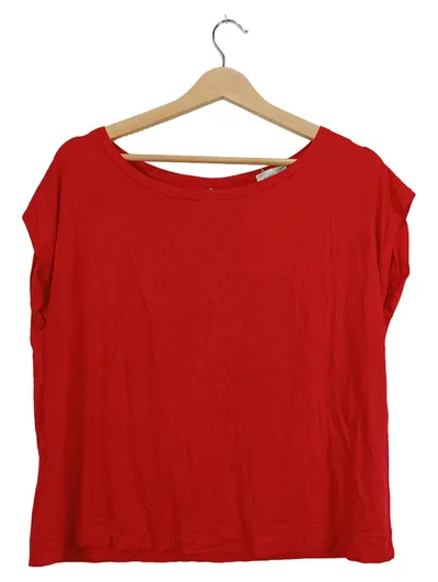 Susy Mix Damen T-Shirt Rot Gr. 40 L Cut-Out Rücken Kurzarm Casual