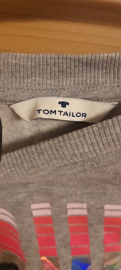Tom Tailor Mädchen Sweatshirt POWER Print Gr. 152 Grau Holografisch