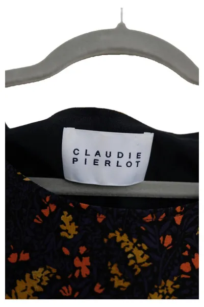 Claudie Pierlot Blusenkleid Damen Blau Floral Gr. 34 XS Tunikakleid