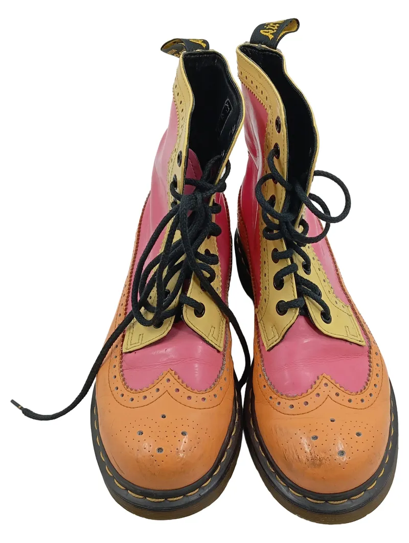 Dr. Martens Brogue Stiefel Damen Mehrfarbig Farbenfroh Gr. 40 Leder 2