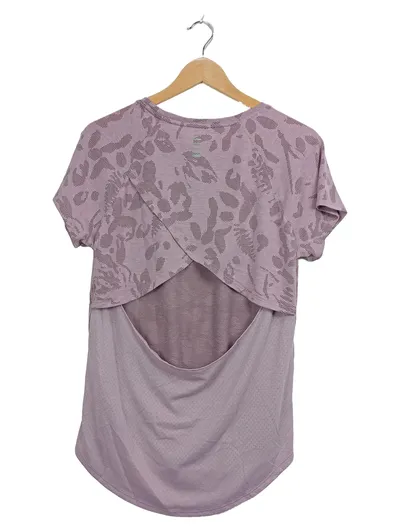 Under Armour Sport Shirt Damen Lila Gr. 40 L Florales Muster Cut-Outs