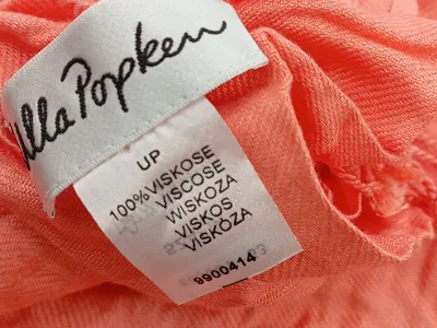 Ulla Popken Damen Schal Orange Viskose 200x61 cm Basic Tuch