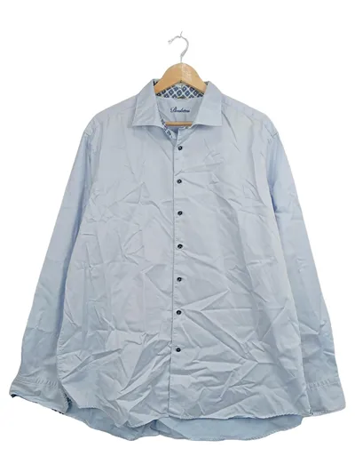 Stenströms Herren Business Hemd Blau Gr. 54 XXL Langarm Baumwolle