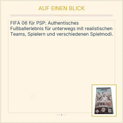 FIFA 06 - Electronic Arts PSP Sportspiel Fußball