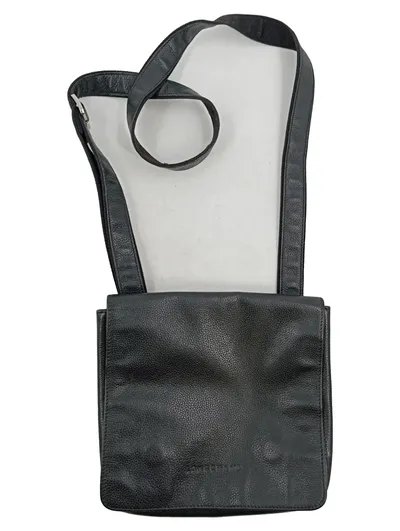 Longchamp Le Pliage Damen Umhängetasche Leder Schwarz 23x21cm