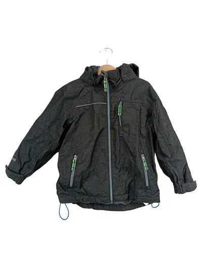 McKINLEY Kinder Outdoorjacke Gr. 104 Grau Kapuze Aquamax wasserdicht
