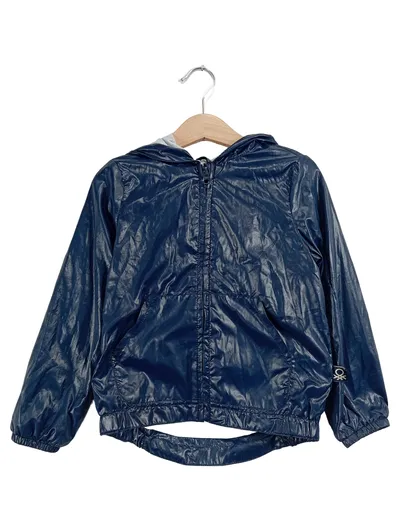 United Colors of Benetton Kinder Windjacke Jacke Blau Gr. 110 Kapuze