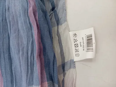Ulla Popken Schal Damen Kariert Mehrfarbig Fransen 185x40cm Casual