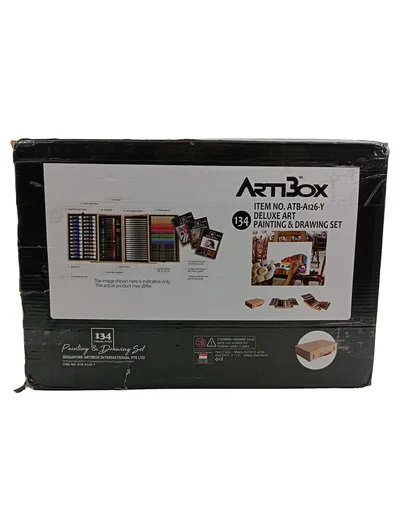 ArtiBox 134 Deluxe Art Painting & Drawing Set Holzkoffer Malset Zeichenset