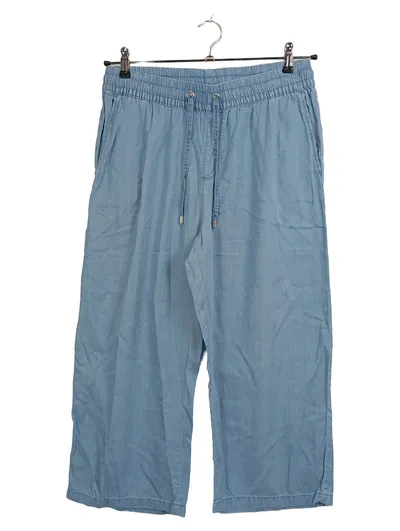 SEASONS Damen Stoffhose Freizeithose Blau Gr. 38 M Lyocell Casual