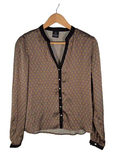 MADELEINE Damen Bluse Gr. 34 XS Mehrfarbig Geometrisch Elegant