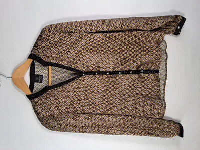 MADELEINE Damen Bluse Gr. 34 XS Mehrfarbig Geometrisch Elegant