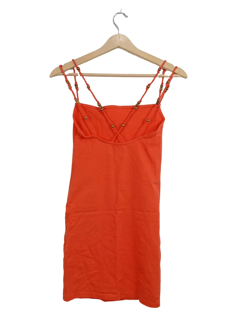 ASOS Design Damen Trägertop Top Gr. 36 S Orange Perlen Casual 2