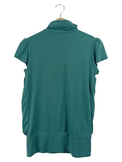 3 Suisses Damen Kurzarm Pullover Rollkragen Grün Gr. 36 S