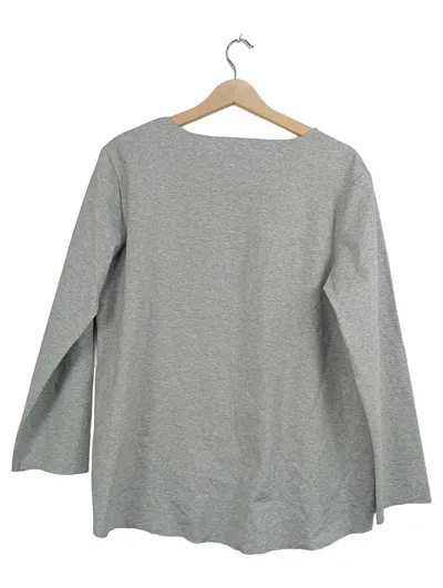 Xuna Pullover Langarm Grau Casual Damen Gr. 42 Asymmetrisch