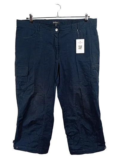 Ulla Popken Damen Caprihose Cargohose Blau Gr. 50 Casual
