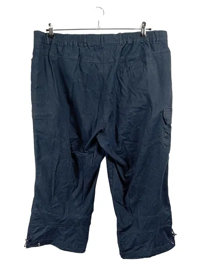 Ulla Popken Damen Caprihose Cargohose Blau Gr. 50 Casual