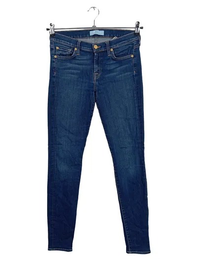 7 For All Mankind Damen Jeans Skinny Fit b(air) Blau Gr. W28