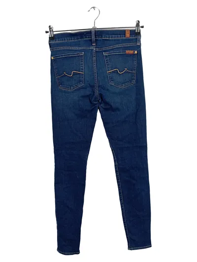 7 For All Mankind Damen Jeans Skinny Fit b(air) Blau Gr. W28